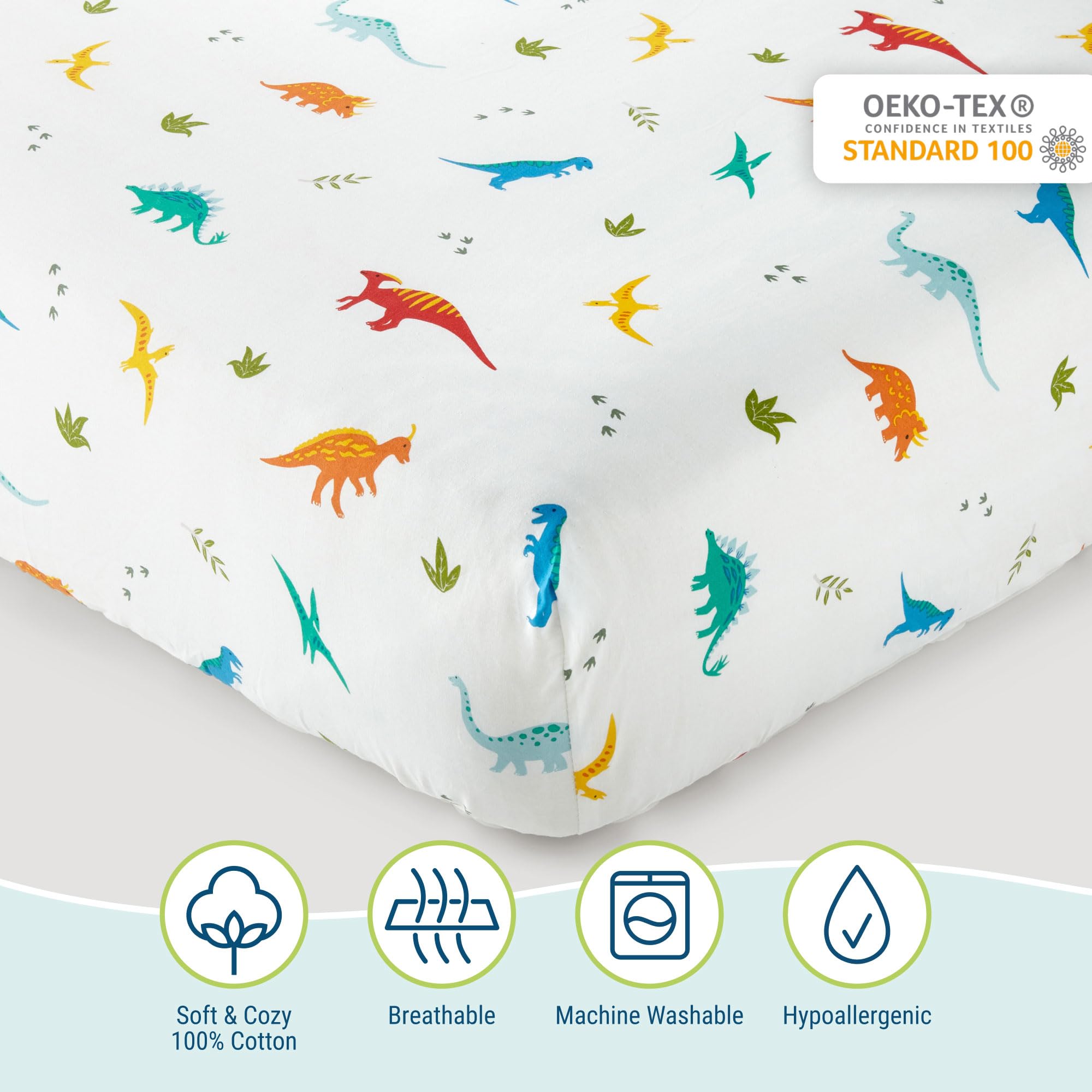 Wildkin 100 percent cotton soft fabric delivers breathable comfort for little sleepers