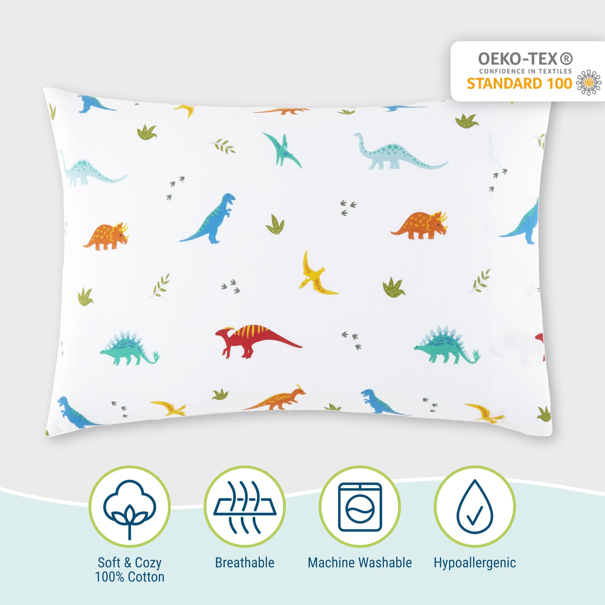 Wildkin flannel texture pillowcase highlighting warm, breathable sleep surface year round.