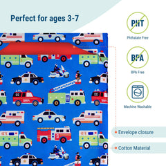 Wildkin Heroes nap mat cover breathable fabric closeup for comfy nap time