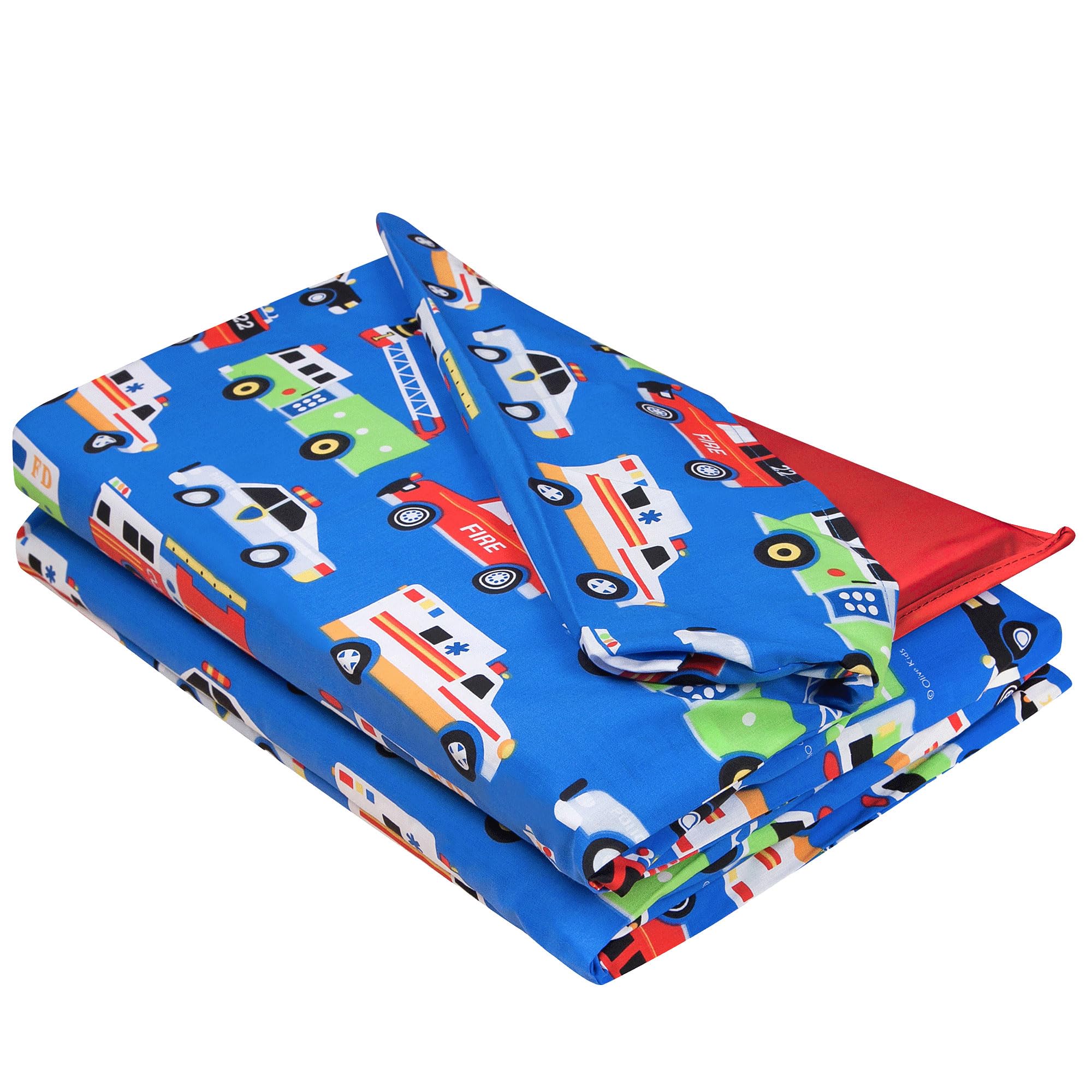 Wildkin Heroes nap mat cover front view shows snug fit for 1.5-inch mats, ideal for daycare