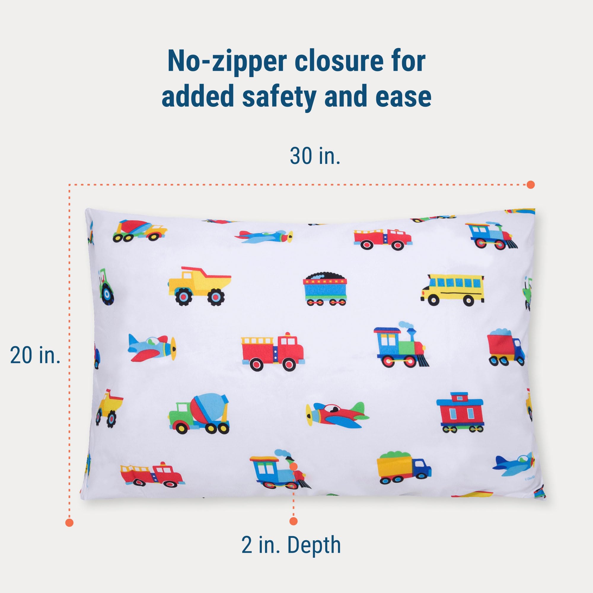 Wildkin standard 20x30 pillowcase fits standard pillows securely.