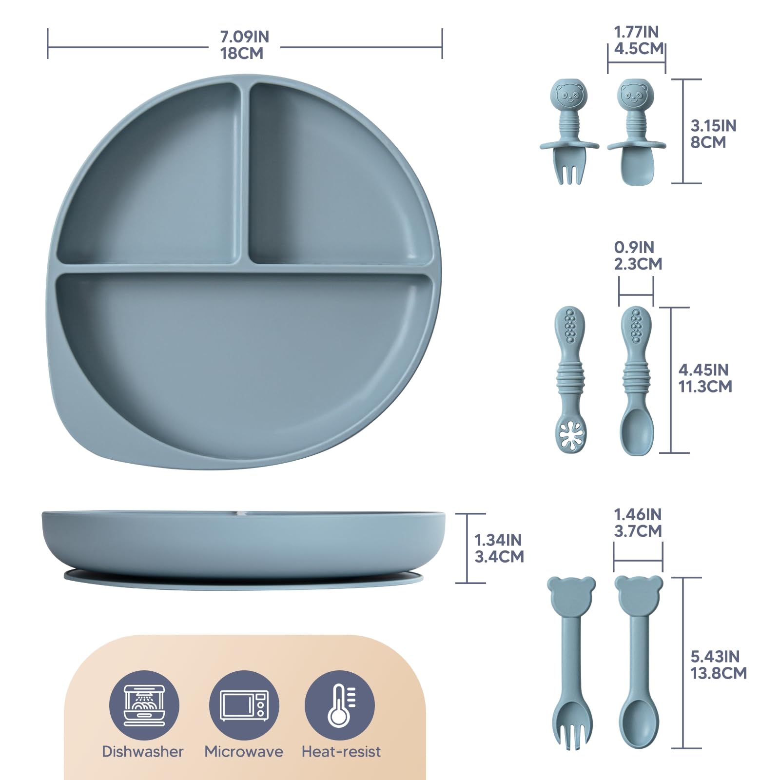 WiLLBEttER heat-resistant silicone withstands warm foods up to 220°F for versatile meals.