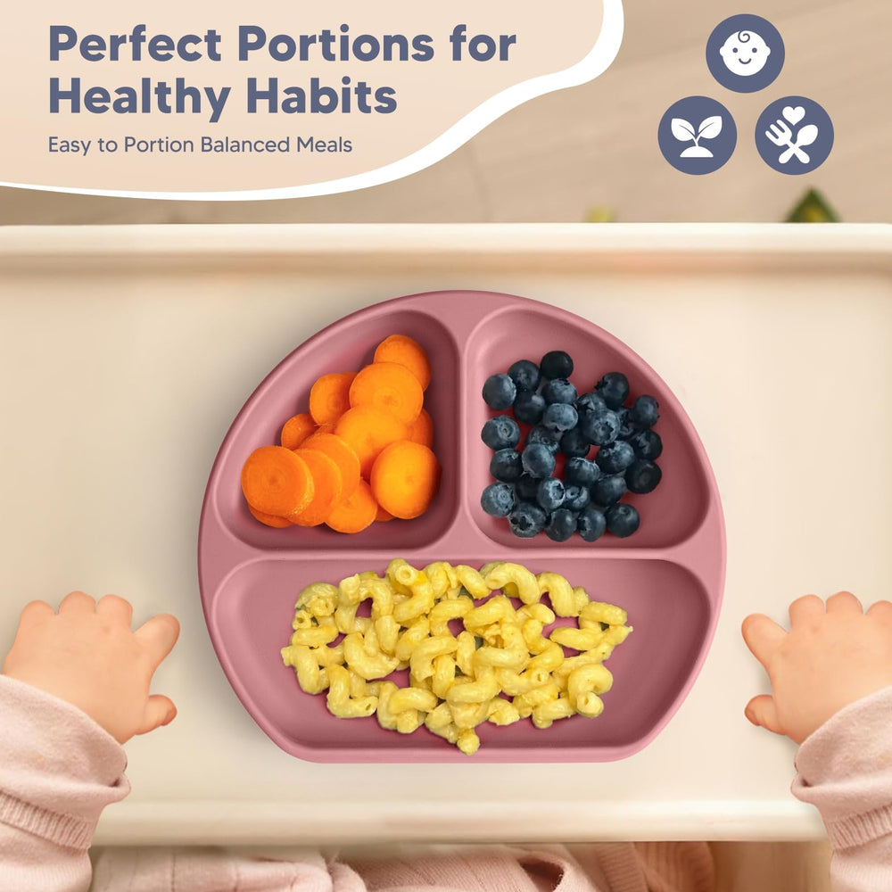 WiLLBEttER silicone spoon with wooden handle provides comfortable grip for teething.
