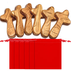 WILLBOND pine cross small handheld 4-1 inches for personal prayer sessions.
