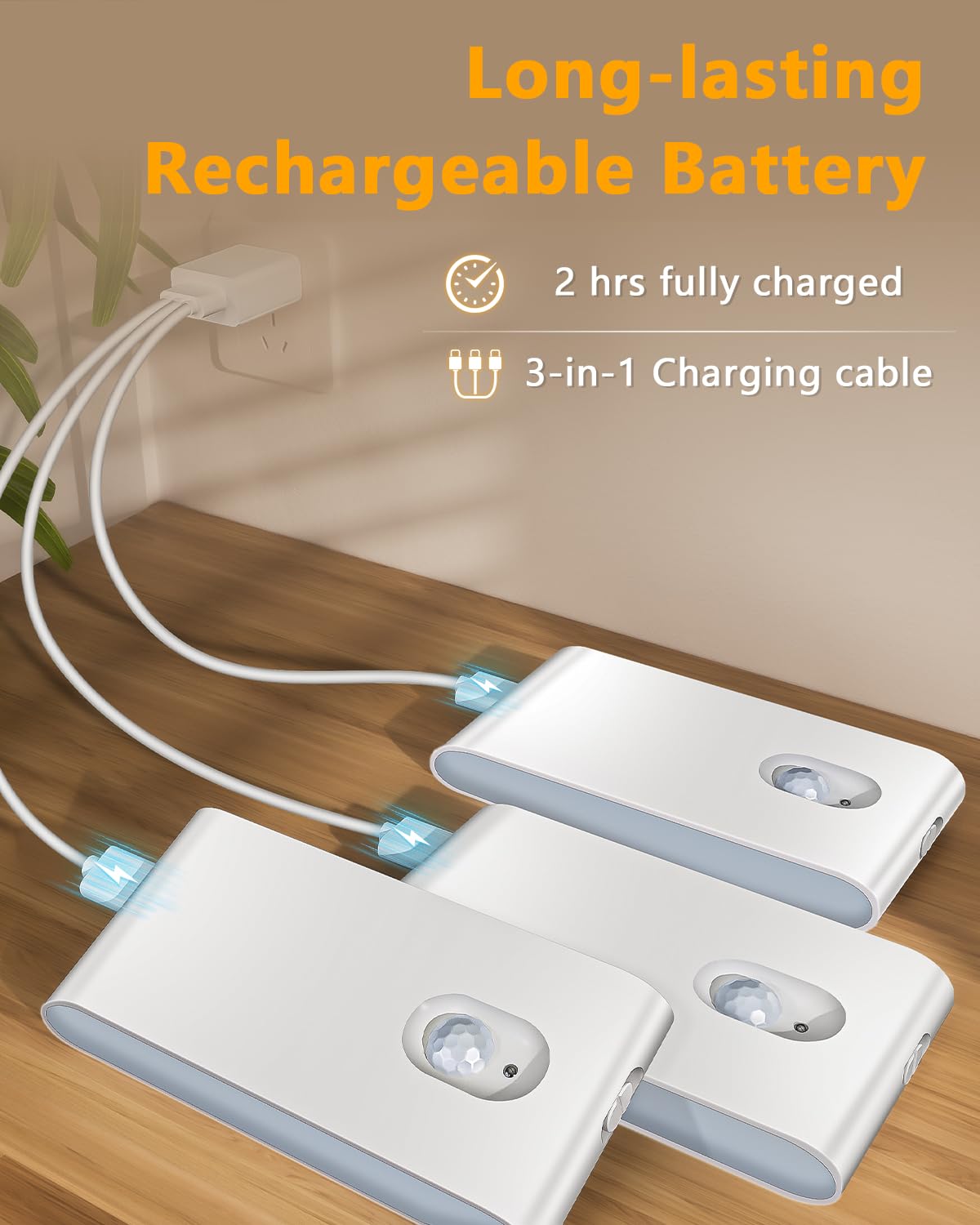 WILLED stair lights indoor charging-dock with 3-in-1 charging for multiple lights.