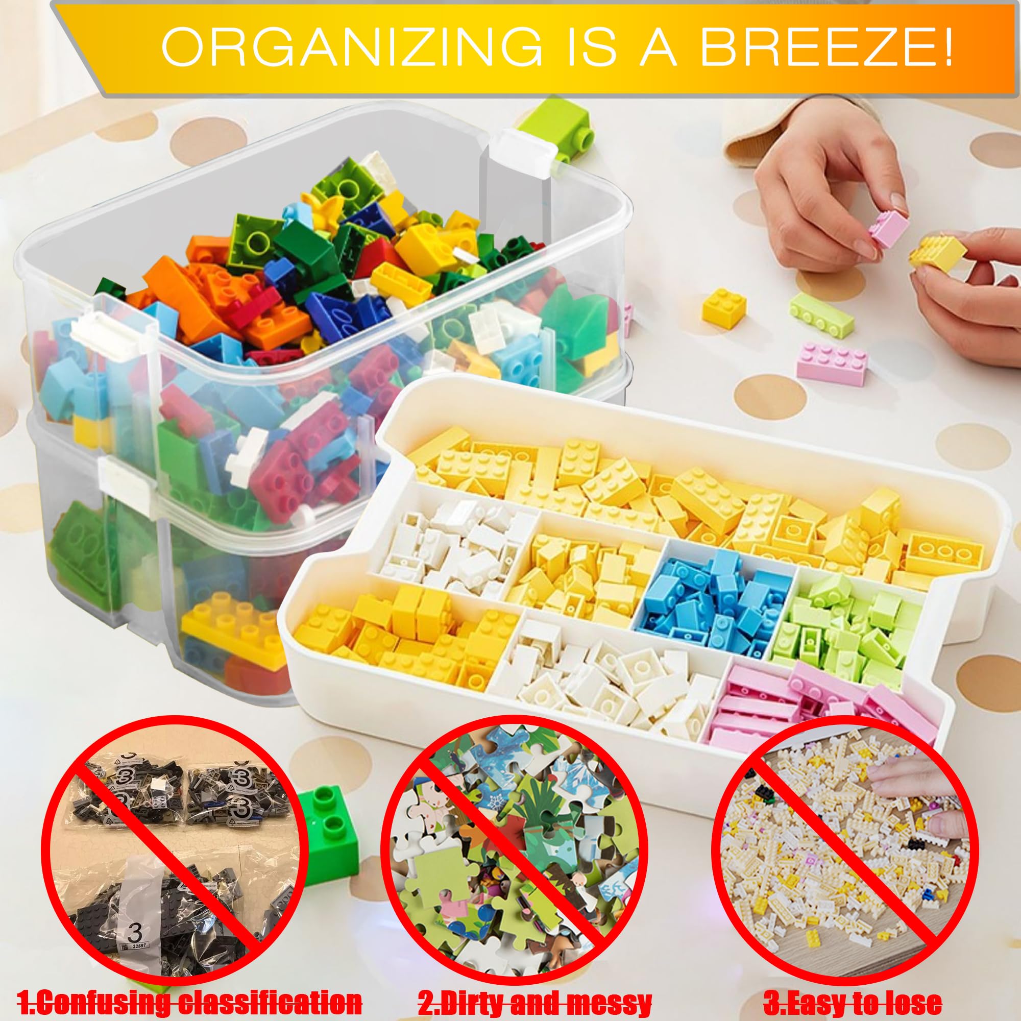 WillingHeart stackable toy storage bin designed to organize Lego bricks efficiently