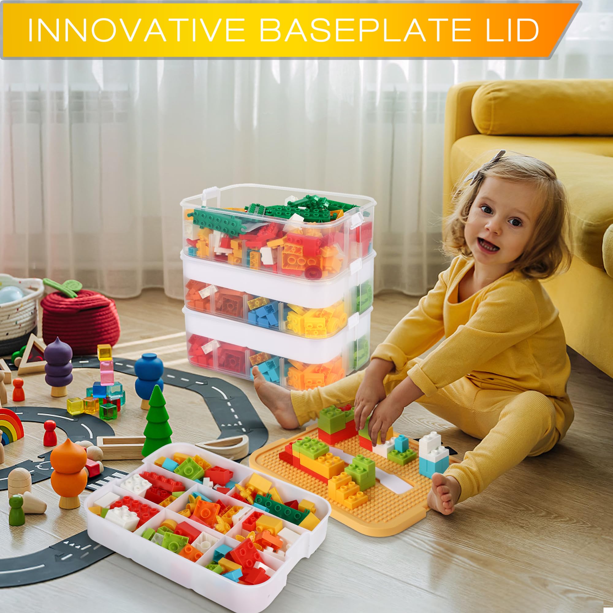 WillingHeart toy organizer handle provides easy carrying for little hands.