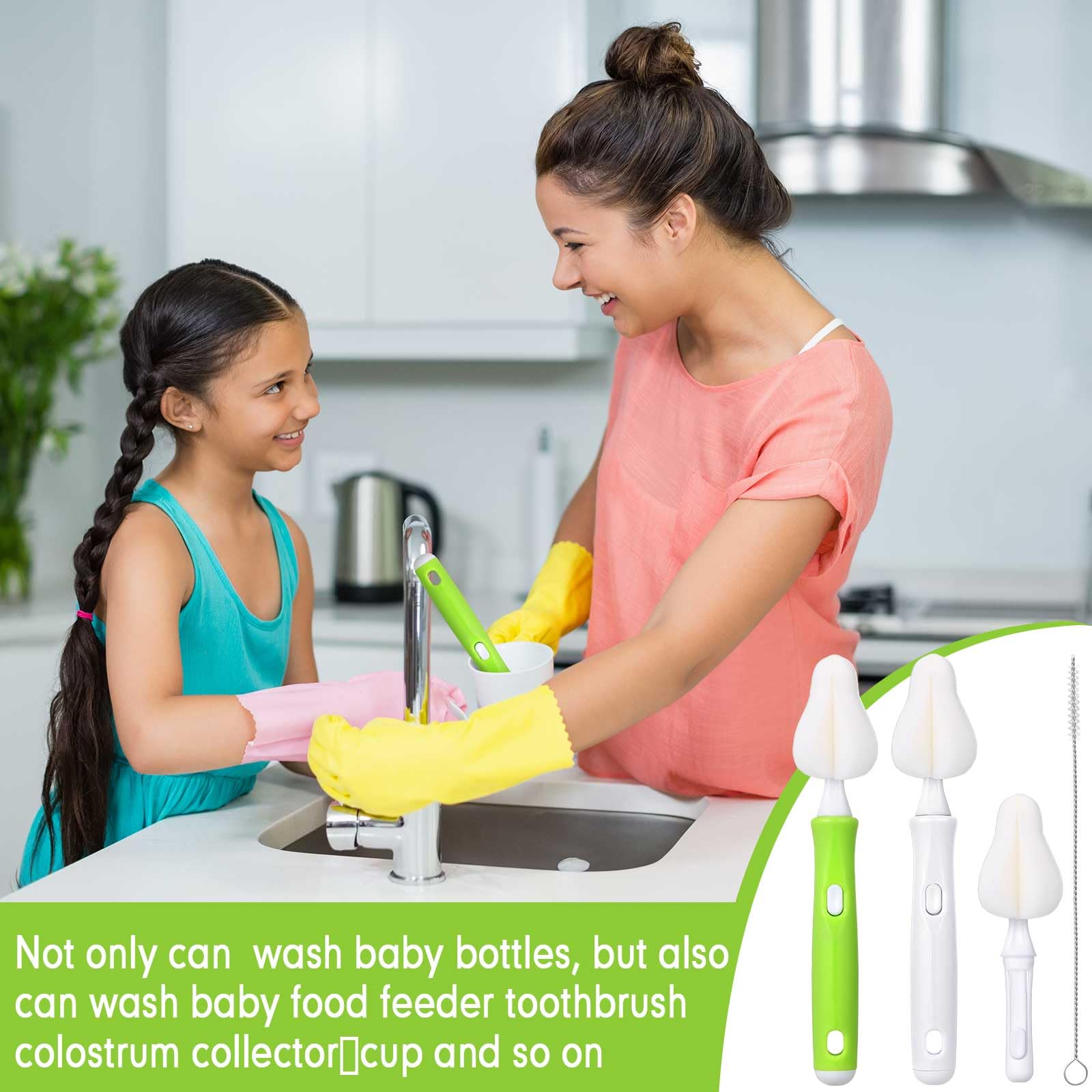 Willinglong compact baby bottle cleaning set fits small bottles and cups for everyday use.