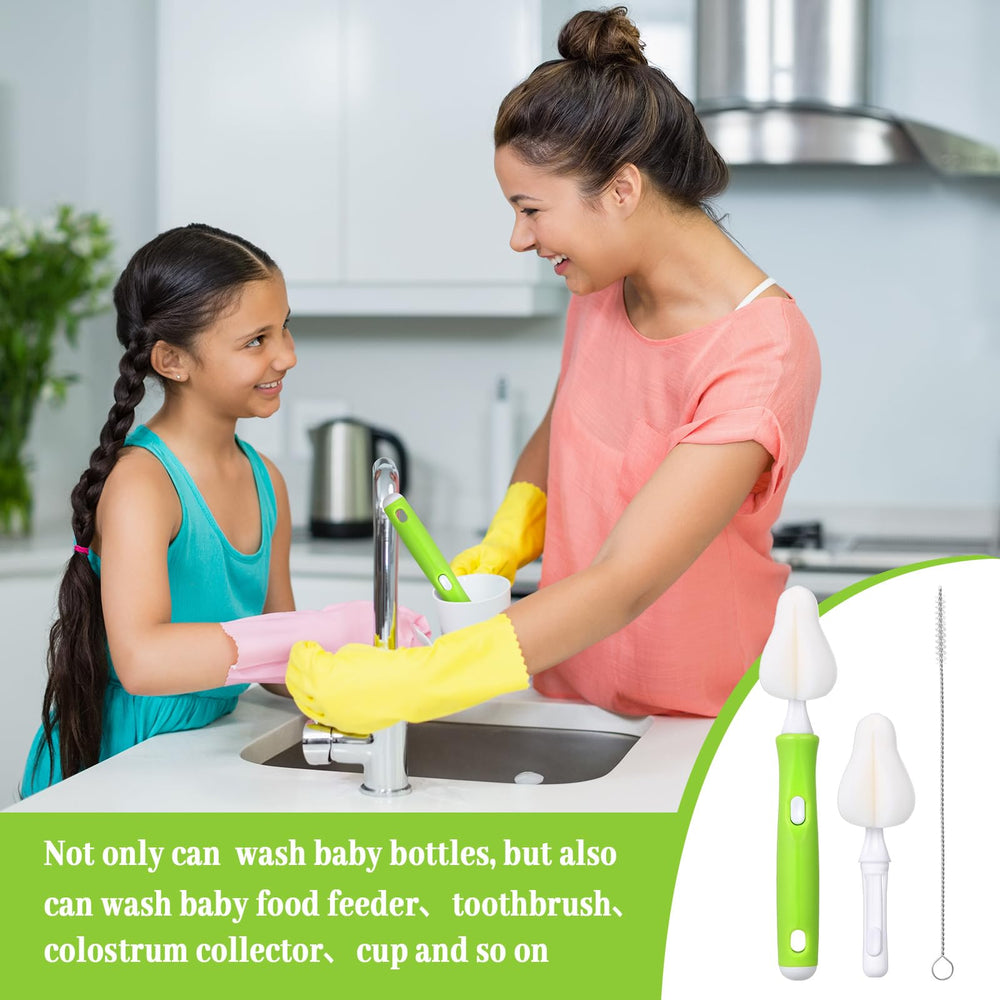 Willinglong hang-design bottle brushes stay organized and dry after washing.