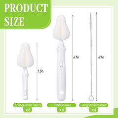 Willinglong interchangeable nipple brush handles provide a firm, comfortable grip.