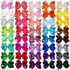 WillingTee 40 colors hair bows array for outfit coordination