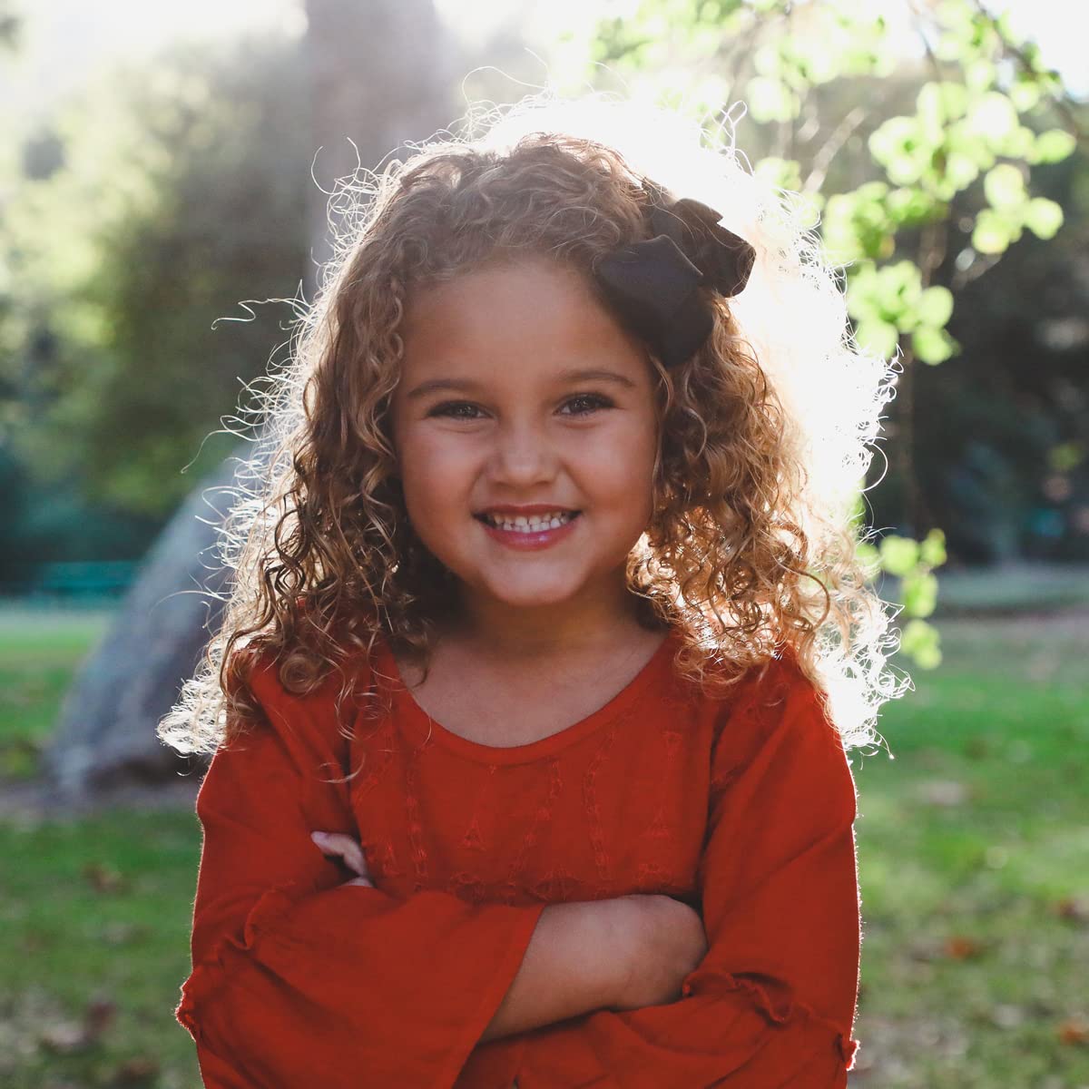 WillingTee baby girls bows clipped for quick daily styling