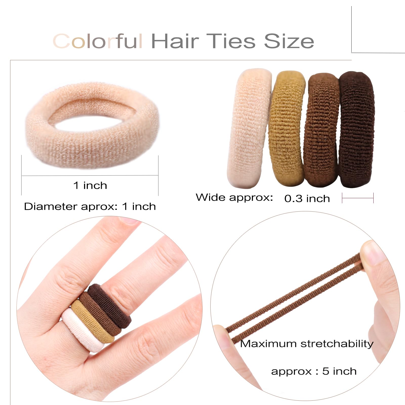 WillingTee multicolor hair ties offer versatile color options for kids' outfits