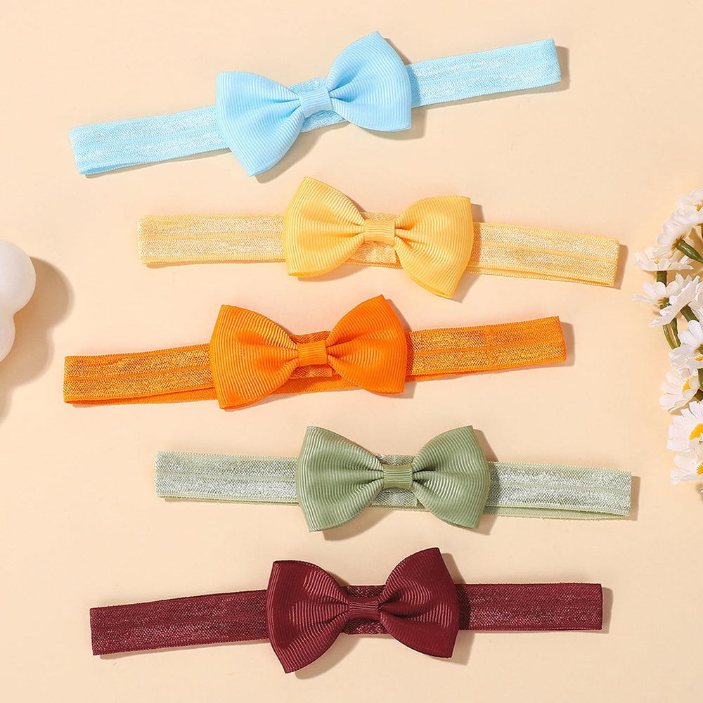 WillingTee tiny bows detail up-close on ribbon headband.