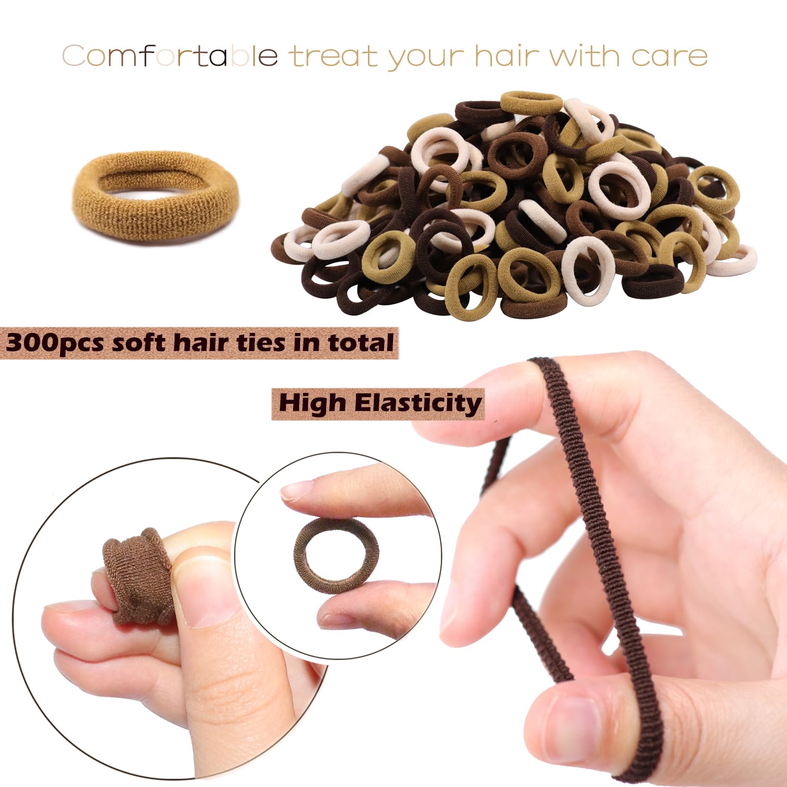 WillingTee thin hair bands easy to remove with gentle grip and no stickiness