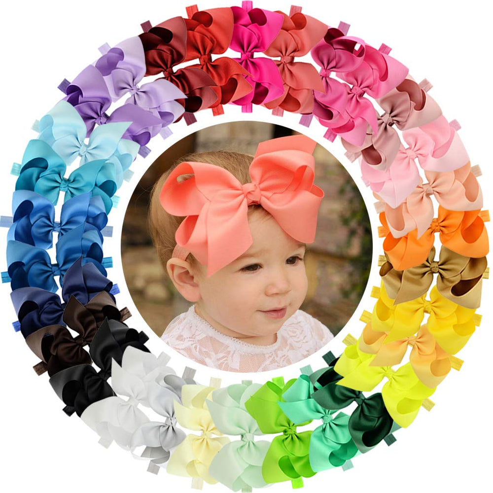 WillingTee headbands-6inch-bow-closeup shows a 6-inch bow for cute outfits and photos.