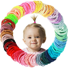 WillingTee 200pcs hair ties packaging with multi-color options for daily wear.