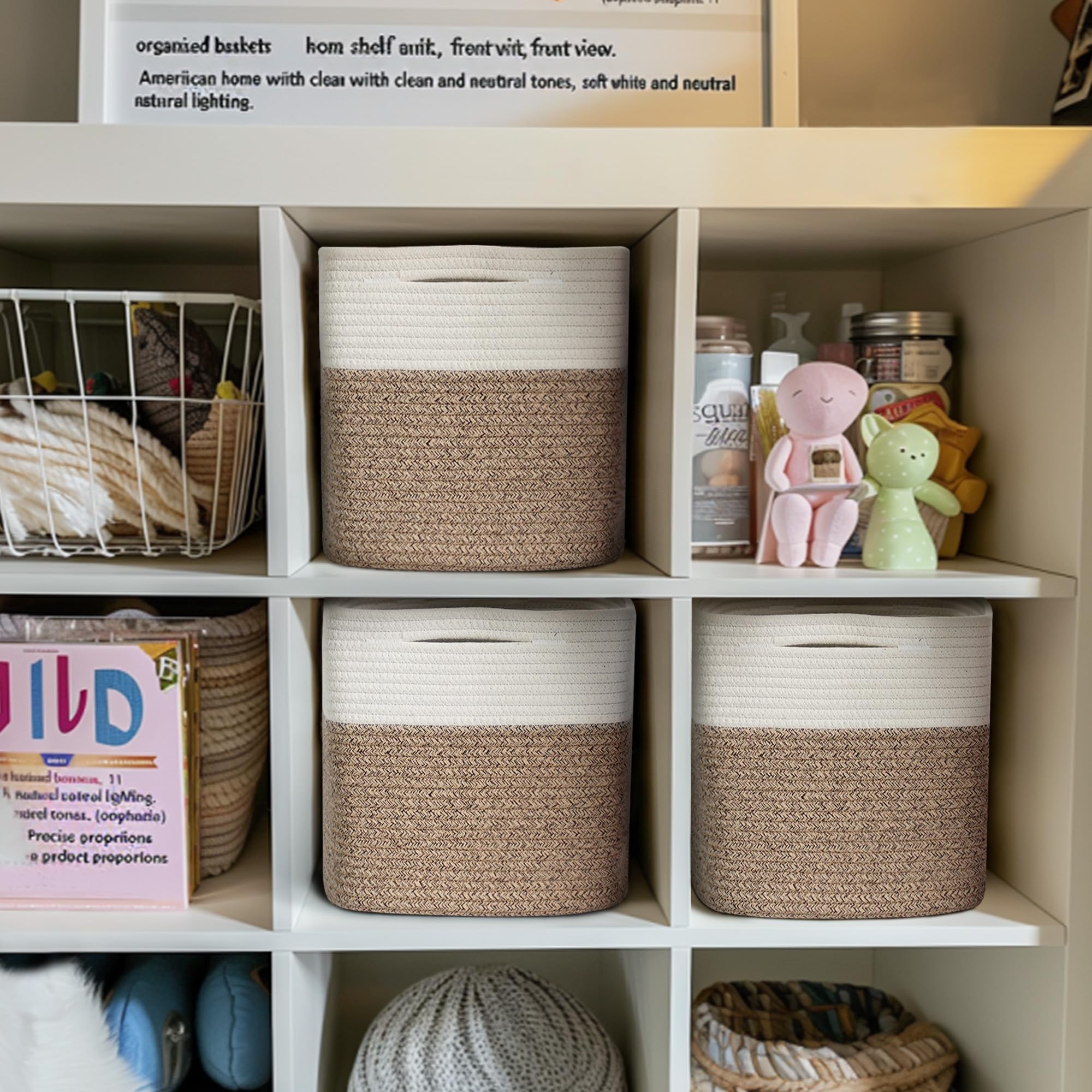 WILLITAT cotton rope basket for nursery with soft touch and safe organization.