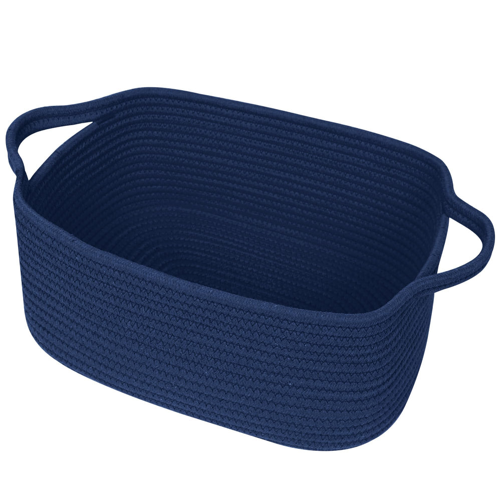 WILLITAT cute blue woven basket on table, ideal for gift presentation