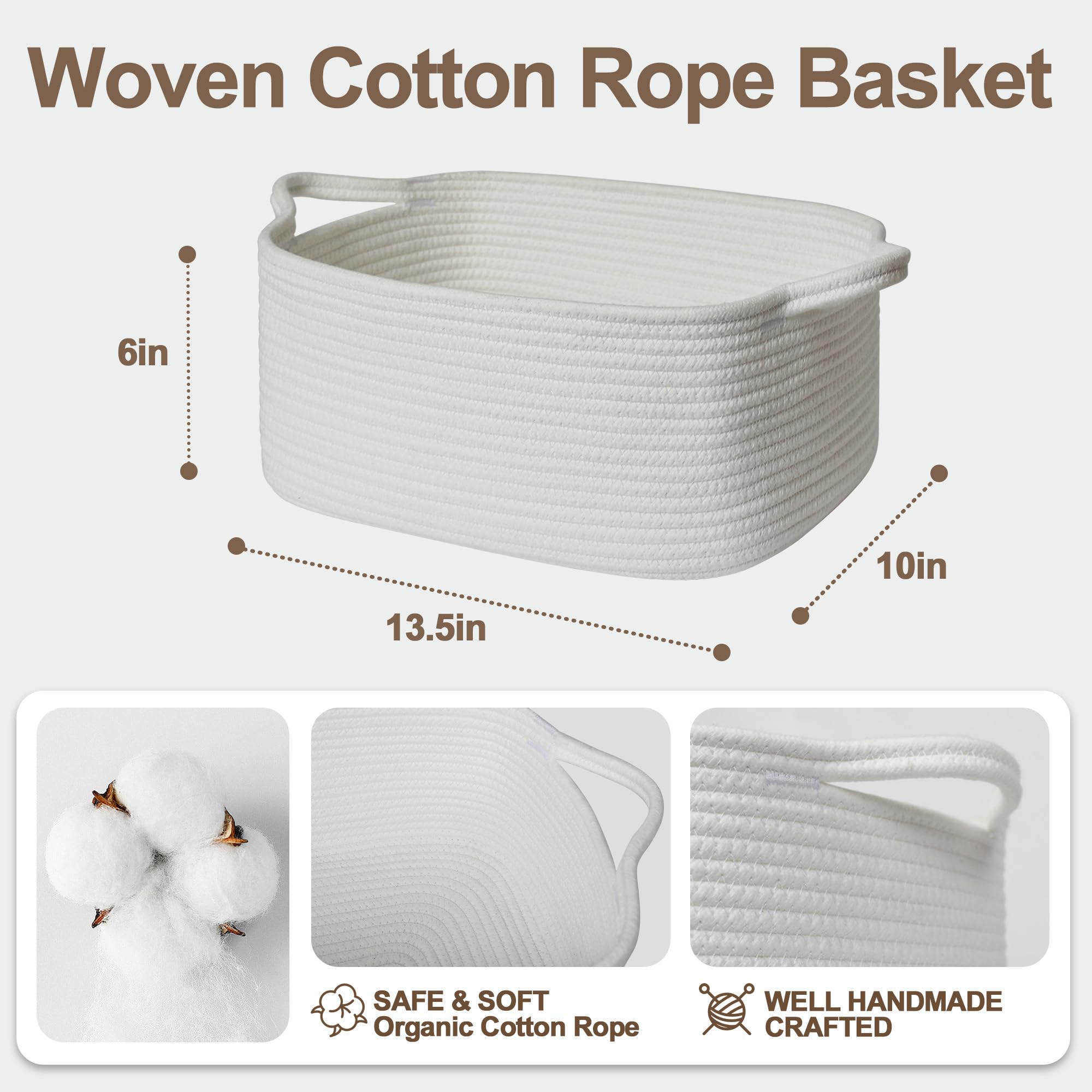 Willitat cute white woven basket top view highlights simple organization and gift-ready potential
