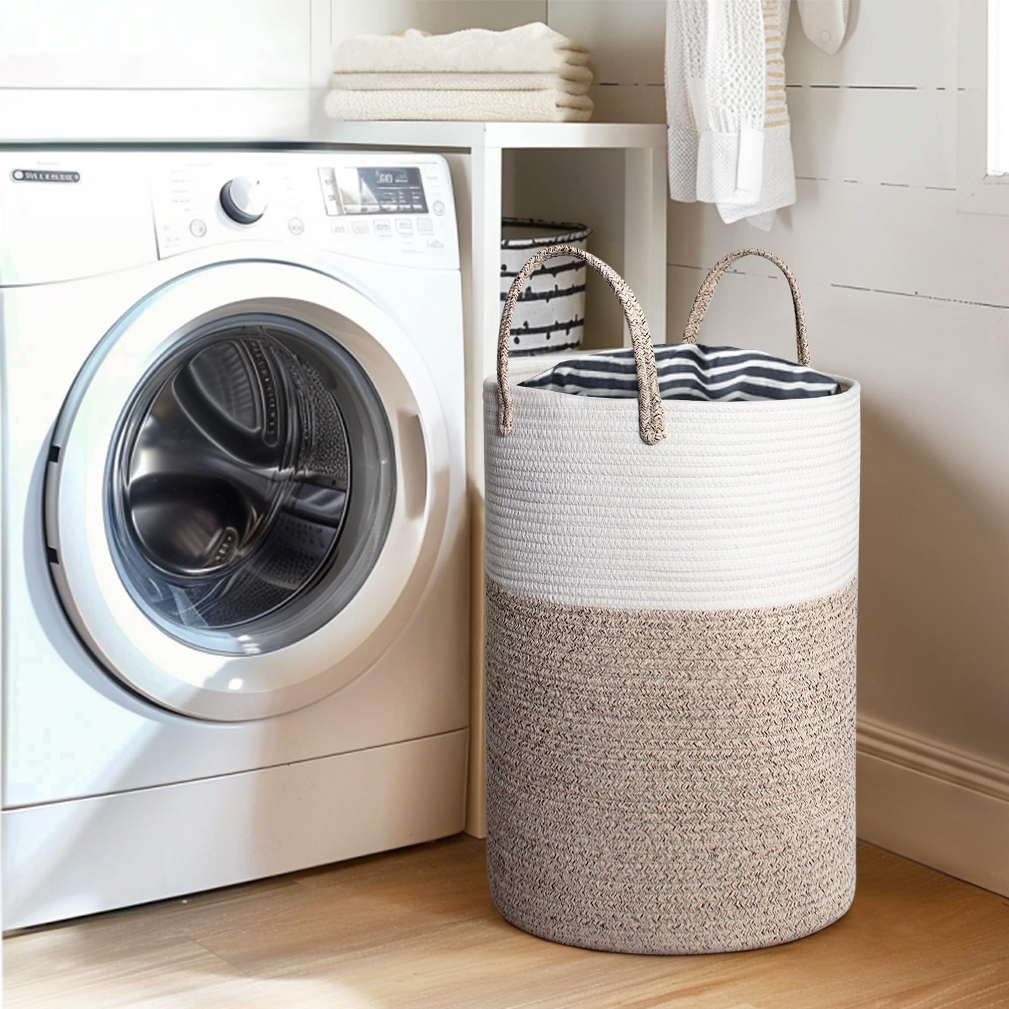 WILLITAT oversized storage for blankets and pillows in living room.