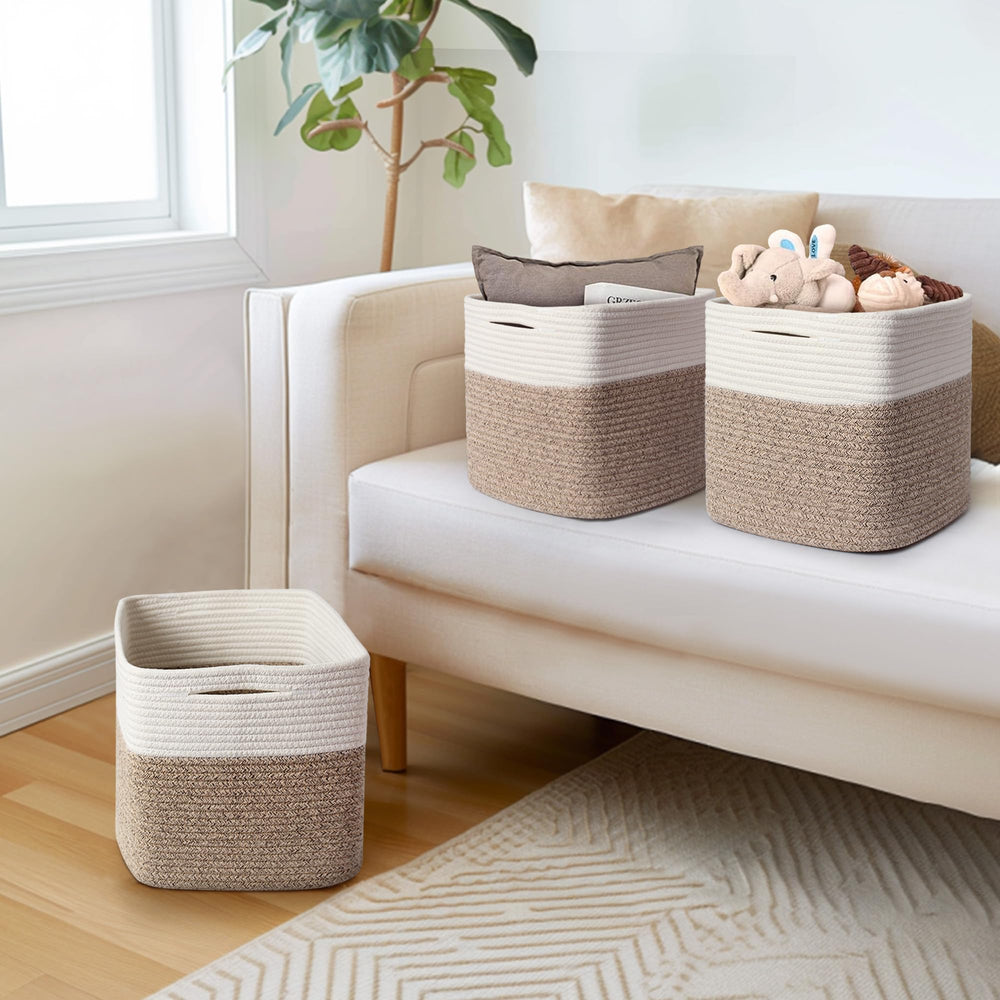 WILLITAT multi-purpose storage baskets organize nursery essentials with style.