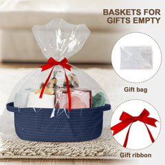 Willitat small basket dark blue open-top shows easy-access organization