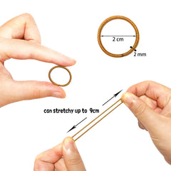 WillingTee baby hair ties close-up showing soft stretch for gentle ponytails
