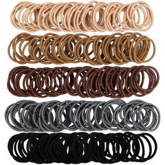 WillingTee small hair ties 200-piece pack in five nude colors for babies