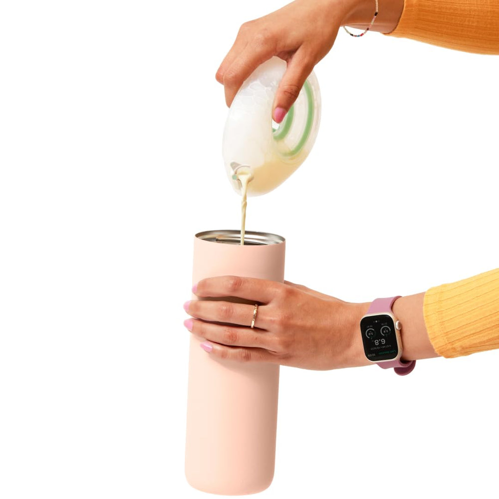 Willow 16oz stainless steel body maintains safe temperature for hours.