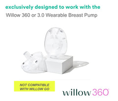 Willow 360 flange 24mm close-up highlighting versatile sizing and comfort