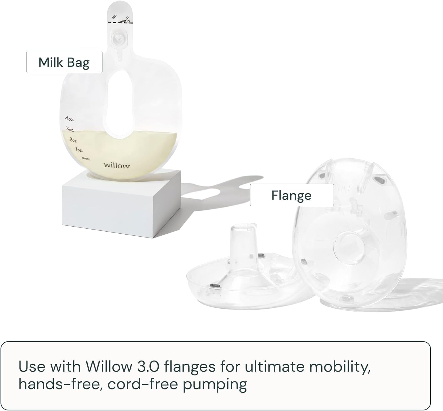 Willow 360 pump bags in use during double pumping with mobility