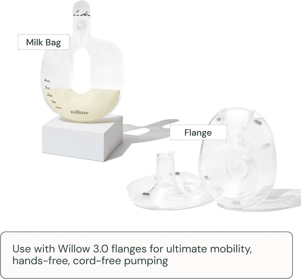Willow 360 pump bags in use during double pumping with mobility
