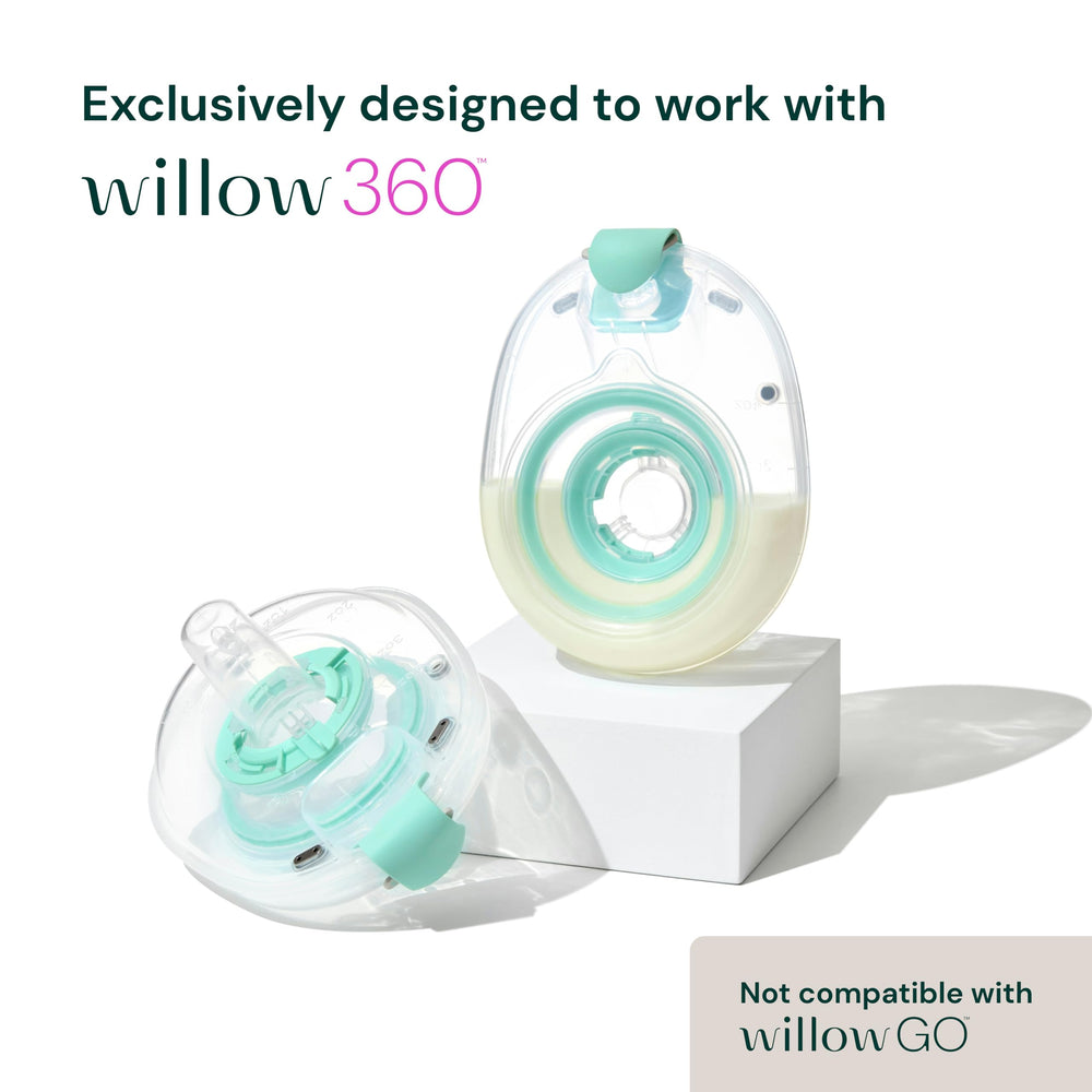 Willow 360 container in-bra fit enables discreet hands-free pumping.