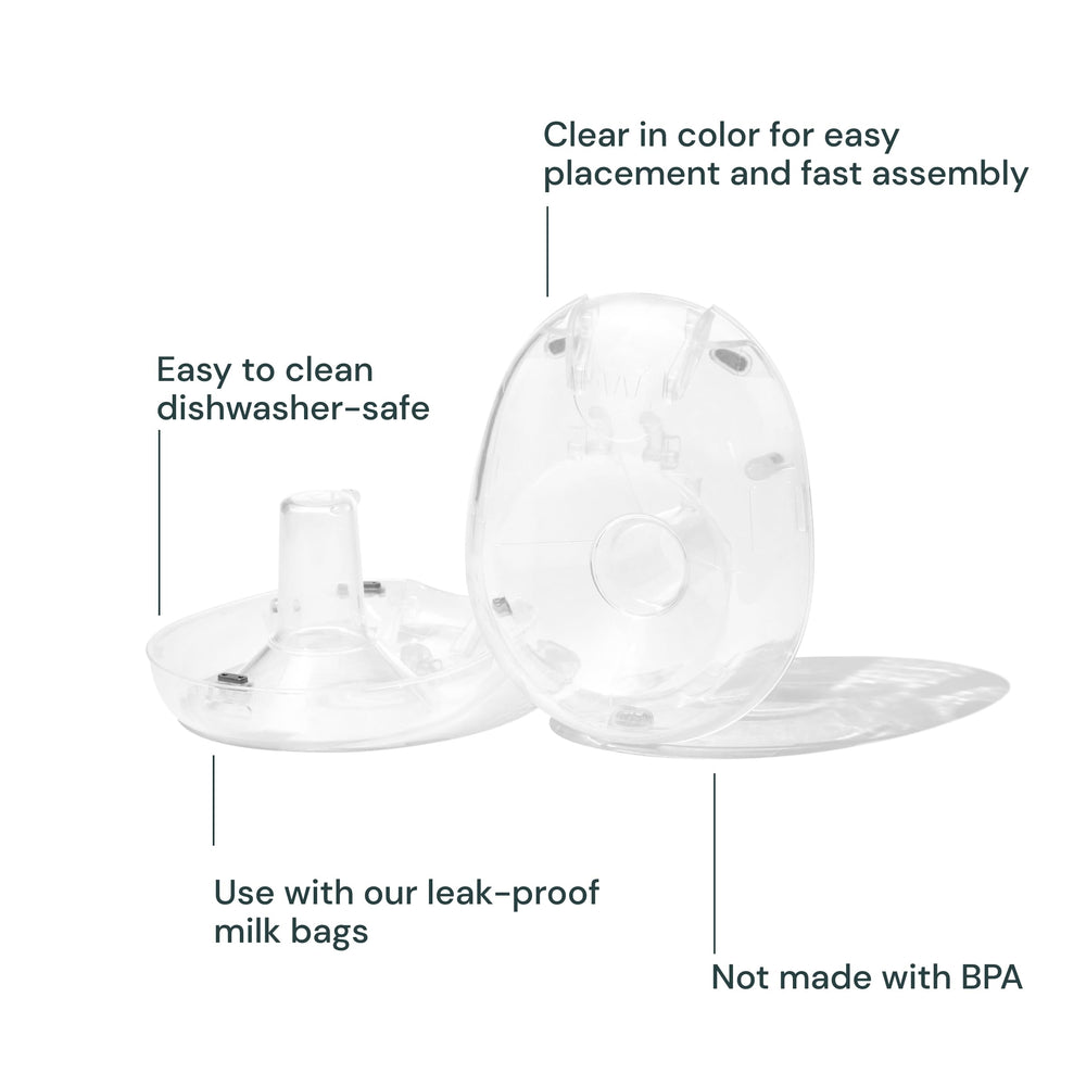 Willow BPA-free dishwasher-safe flange ready for safe cleaning
