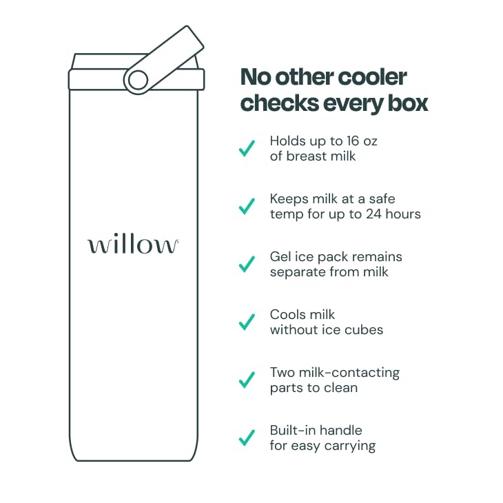 Willow bottle-like cooler design fits in car cup holders for discreet transport.