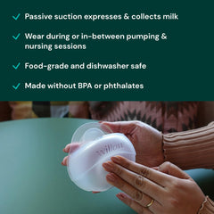 Willow passive suction pump showing gentle milk collection with adjustable pull.