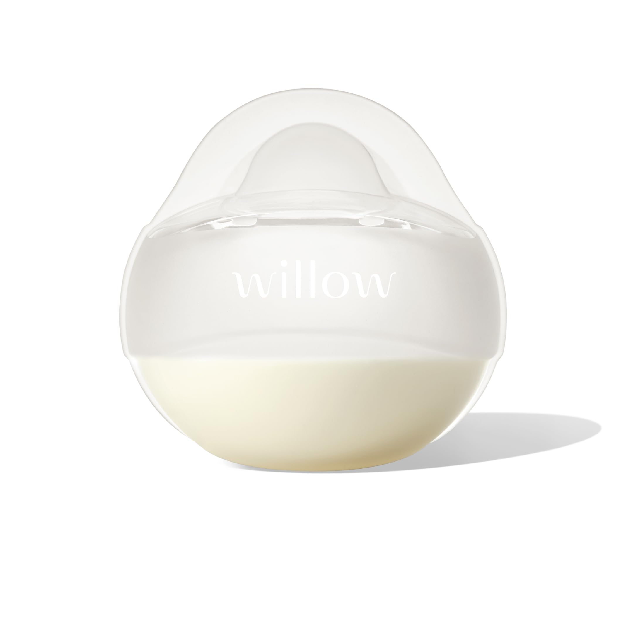 Willow silicone wearable breast pump, compact design for discreet hands-free pumping.