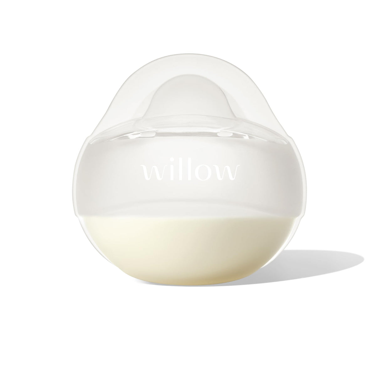 Willow silicone wearable breast pump, compact design for discreet hands-free pumping.