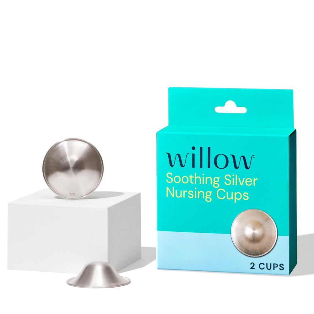 Willow silver nursing cups packaging for easy storage and travel