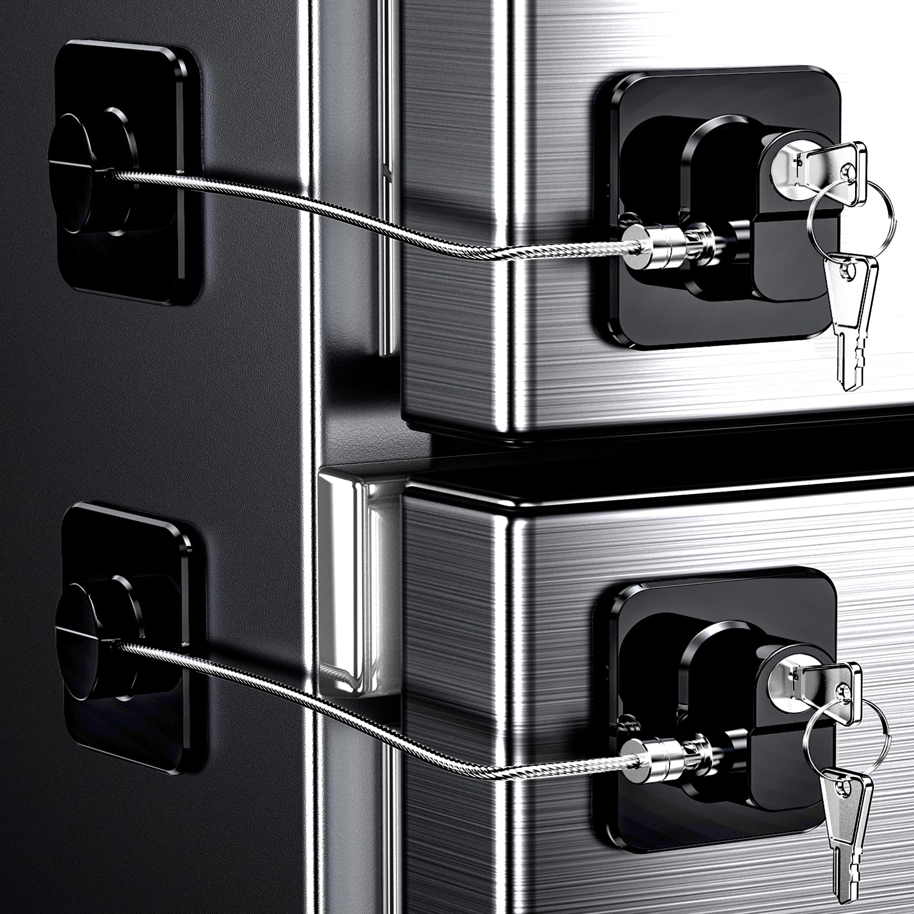 WILNIRY 4-pack packaging shows ready-to-install fridge locks.