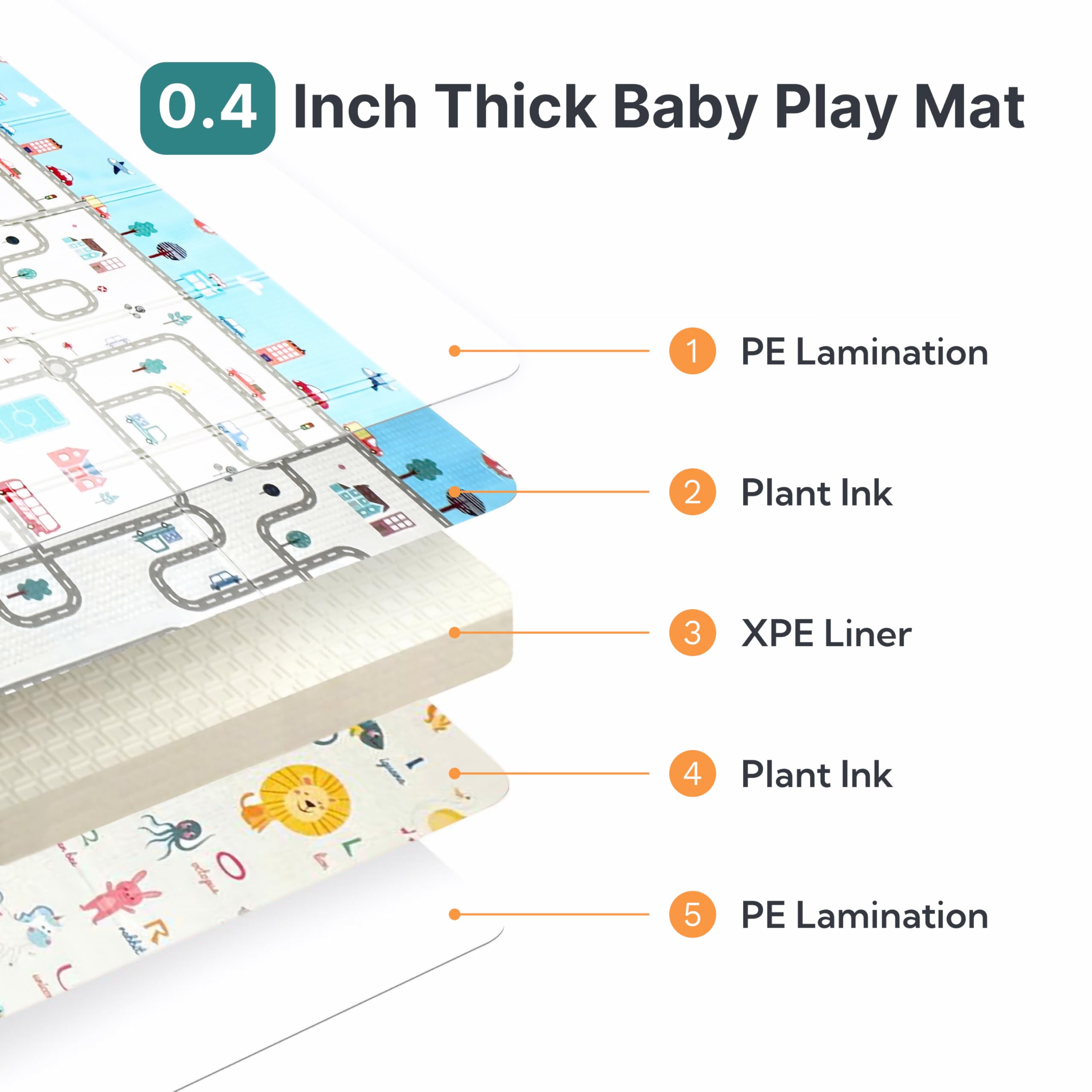 Wiltology playmat milky fabric close-up highlights soft hypoallergenic surface.