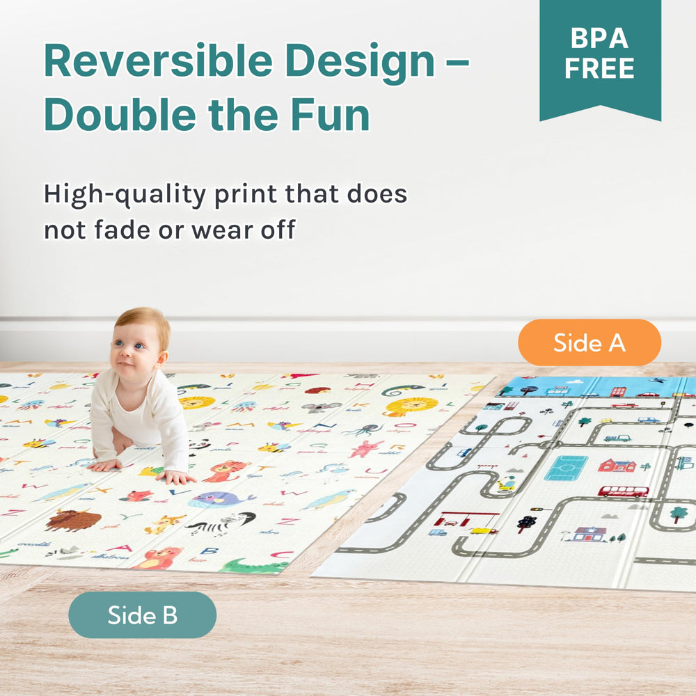 Wiltology playmat waterproof-surface demonstrating easy wipe-clean care after spills
