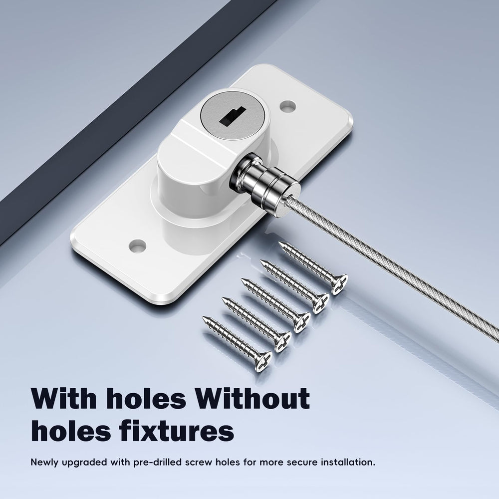 WILZEIMY fridge lock with 6.88 inch wire adapts to different spaces.
