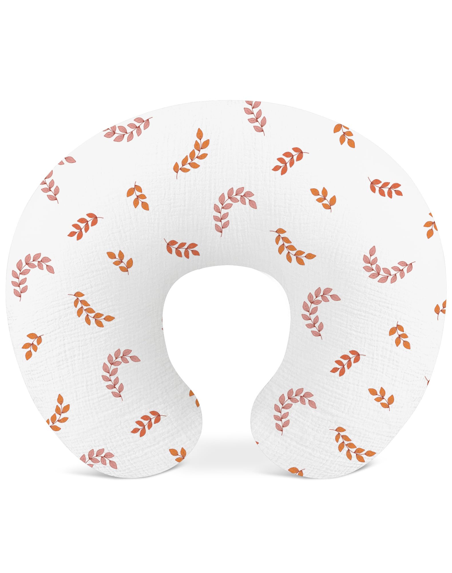 Wimist leaf nursing cover fabric close-up highlighting soft muslin for gentle feeding.