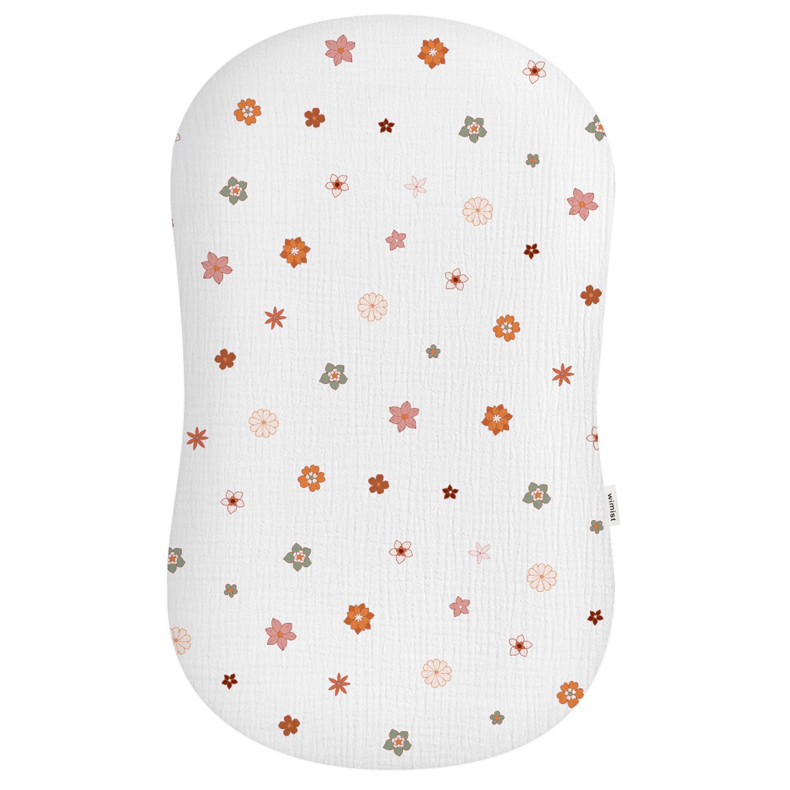 Wimist Muslin Baby Lounger Cover Flower-B close-up of soft cotton texture