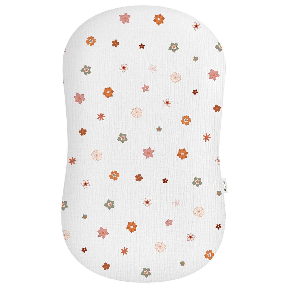 Wimist Muslin Baby Lounger Cover Flower-B close-up of soft cotton texture