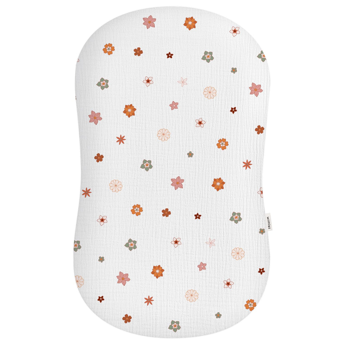 Wimist Muslin Baby Lounger Cover Flower-B close-up of soft cotton texture