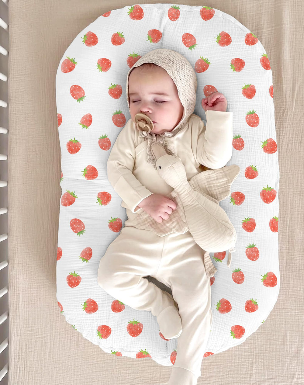 Wimist muslin baby lounger cover two-pack for easy rotation.