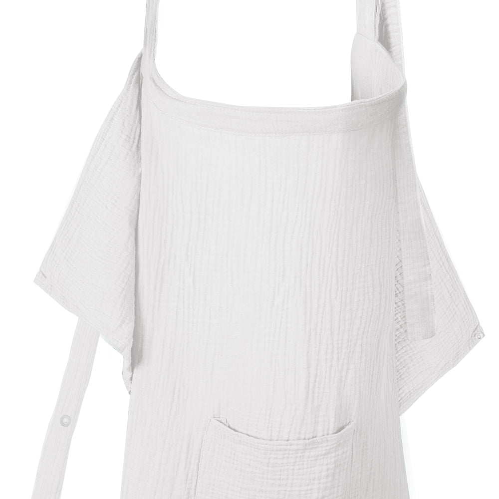 Wimist muslin nursing cover adjustable straps for secure, one-handed setup.